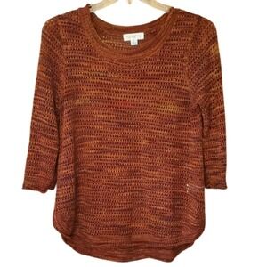 Studio JPR Womans Rust Woven Lightweight Sweater Size Large